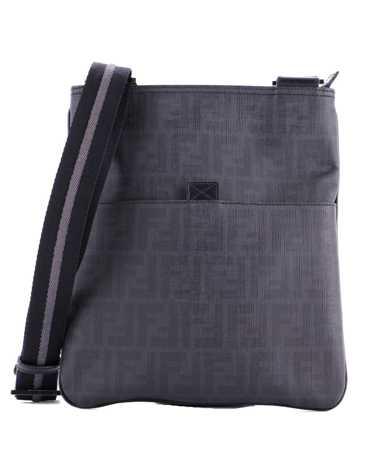 Pre-Owned Fendi Medium Front Pocket Messenger Bag Zucca Coated Canvas
