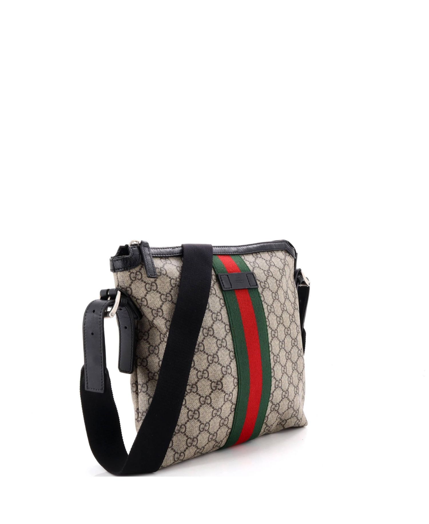 Medium Web Messenger Bag GG Coated Canvas