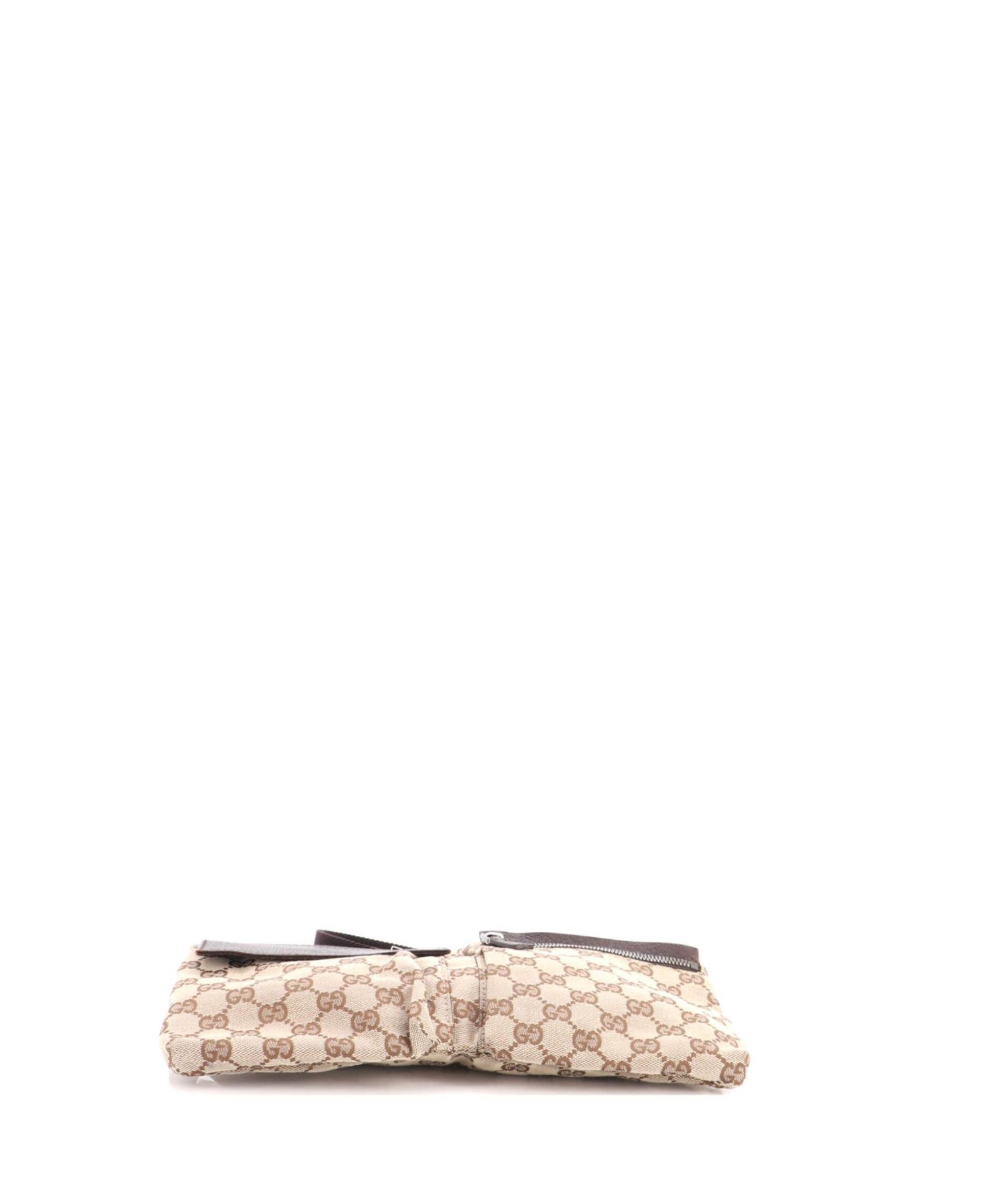 Vintage Double Belt Bag GG Canvas with Leather
