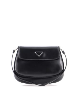 Small Spazzolato Leather Cleo Shoulder Bag