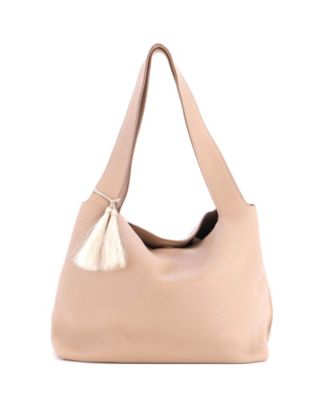 Duplex Leather Large Hobo, 14"W x 11"H x 7"D