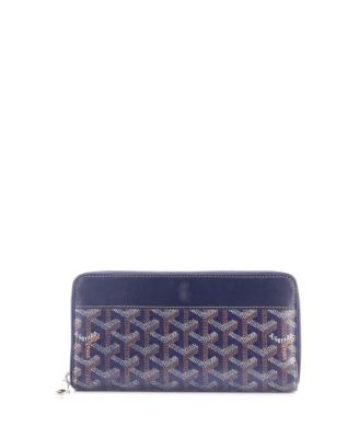 Matignon Coated Canvas with Leather Zip Wallet, 8"W x 4"H x 1"D