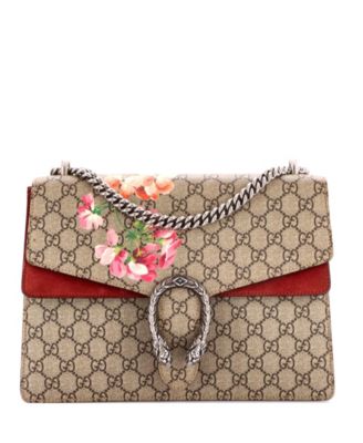 Medium Dionysus Bag Blooms Print GG Coated Canvas