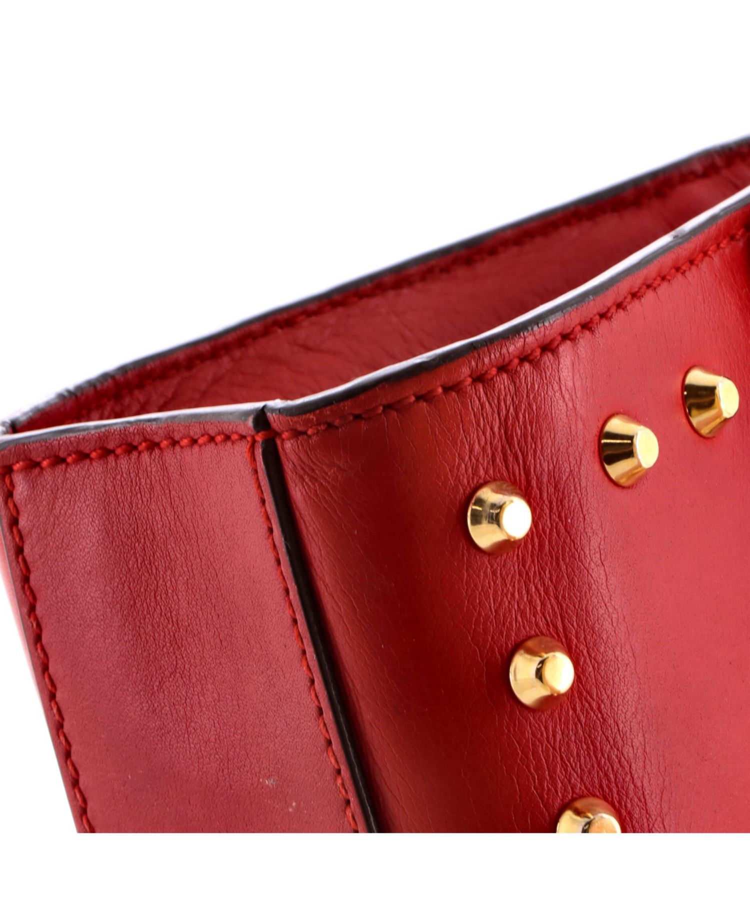 Pearly Padlock Small Studded Leather Shoulder Bag