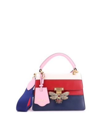 Small Queen Margaret Top Handle Bag Colorblock Leather