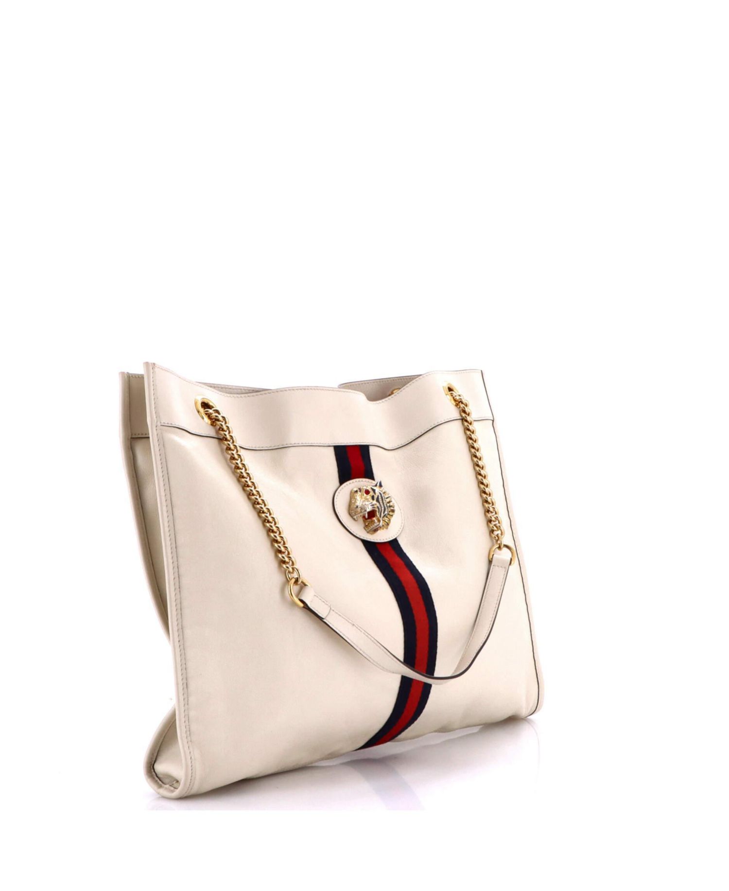 Large Rajah Chain Tote Leather