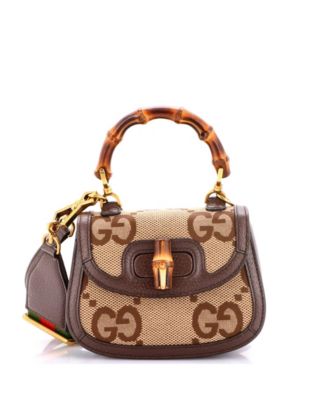 Mini Bamboo 1947 Top Handle Bag Jumbo GG Canvas