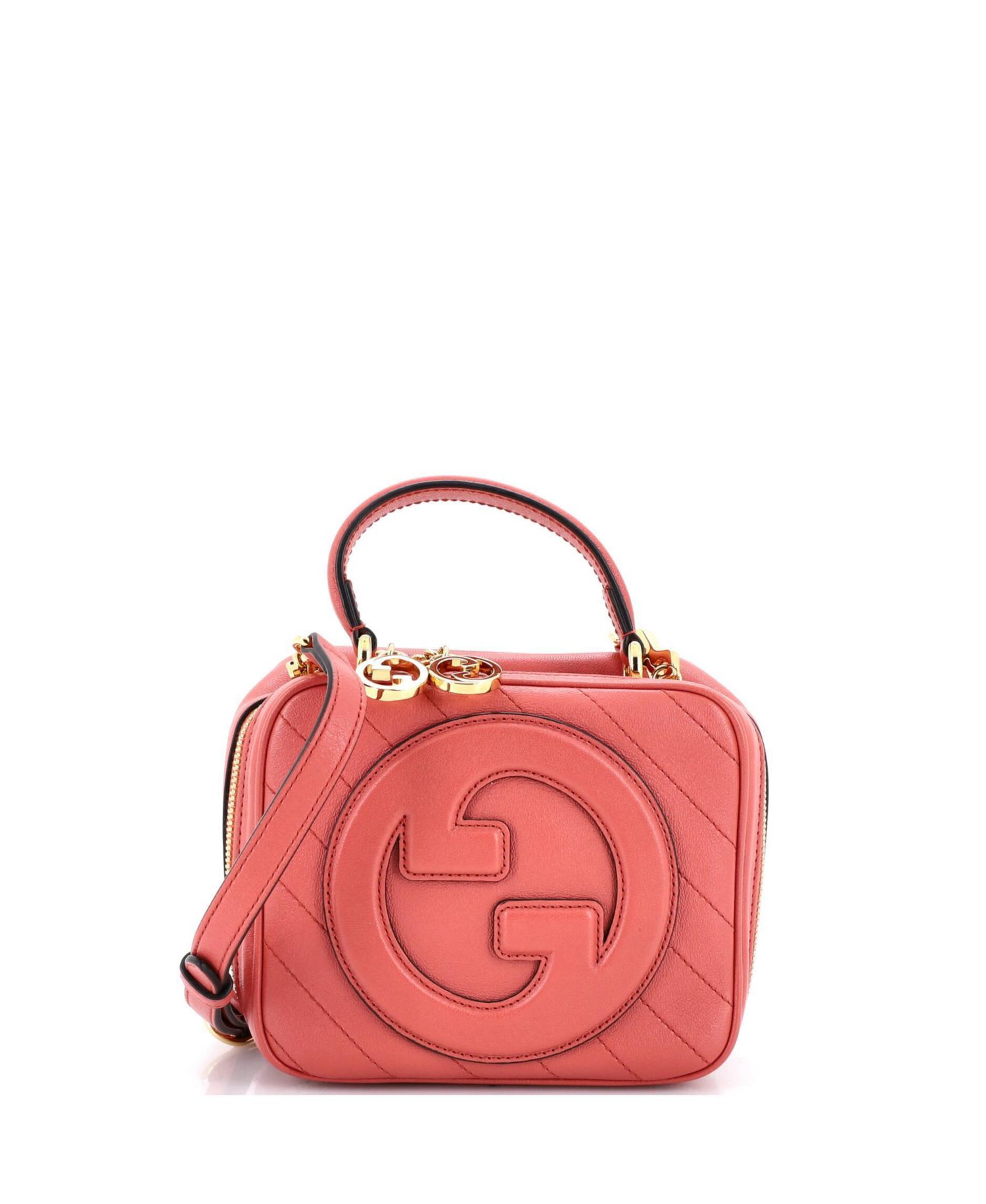 Blondie NM Top Handle Shoulder Bag Diagonal Quilted Leather