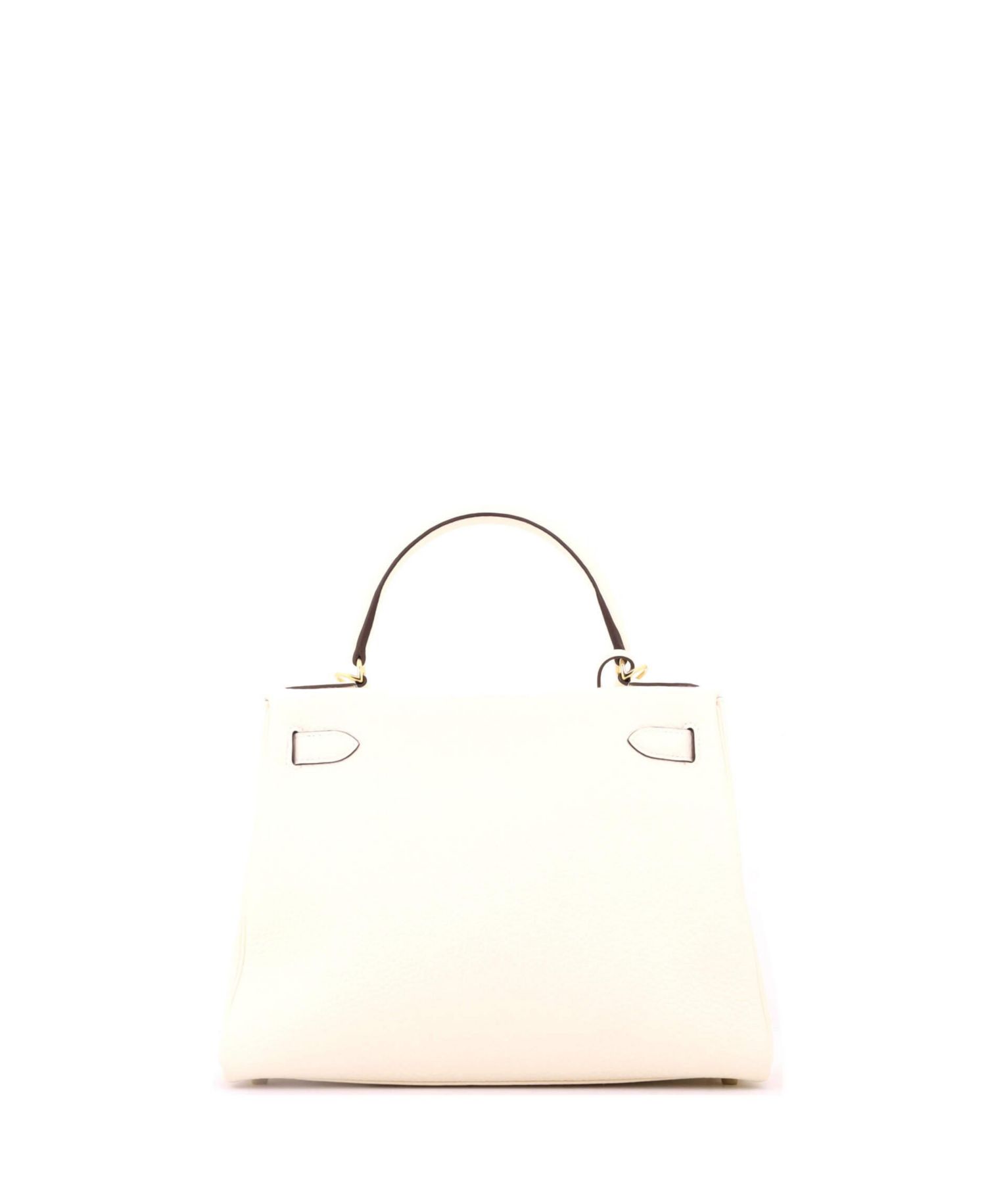 Pre-Owned Hermes Kelly 28 Handbag Light Togo with Gold Hardware