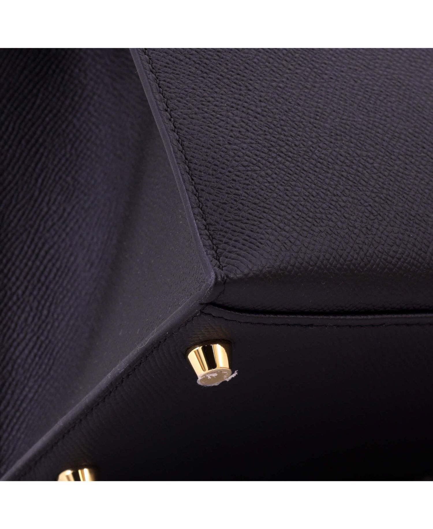 Pre-Owned Hermes Kelly 28 Handbag Black Epsom with Gold Hardware
