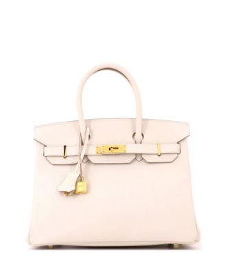 Pre-Owned Hermes Birkin 30 Handbag Light Epsom with Gold Hardware