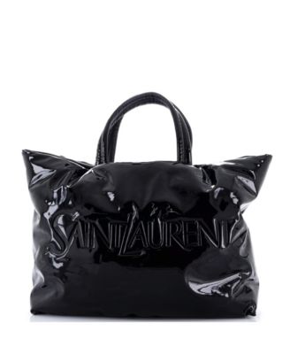 Maxi Logo Tote Padded Patent Leather