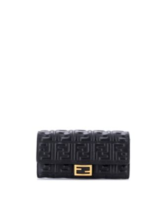 Baguette Continental Zucca Embossed Wallet