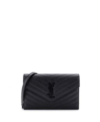 Classic Monogram Crossbody Matelasse-Chevron Leather Wallet on Chain