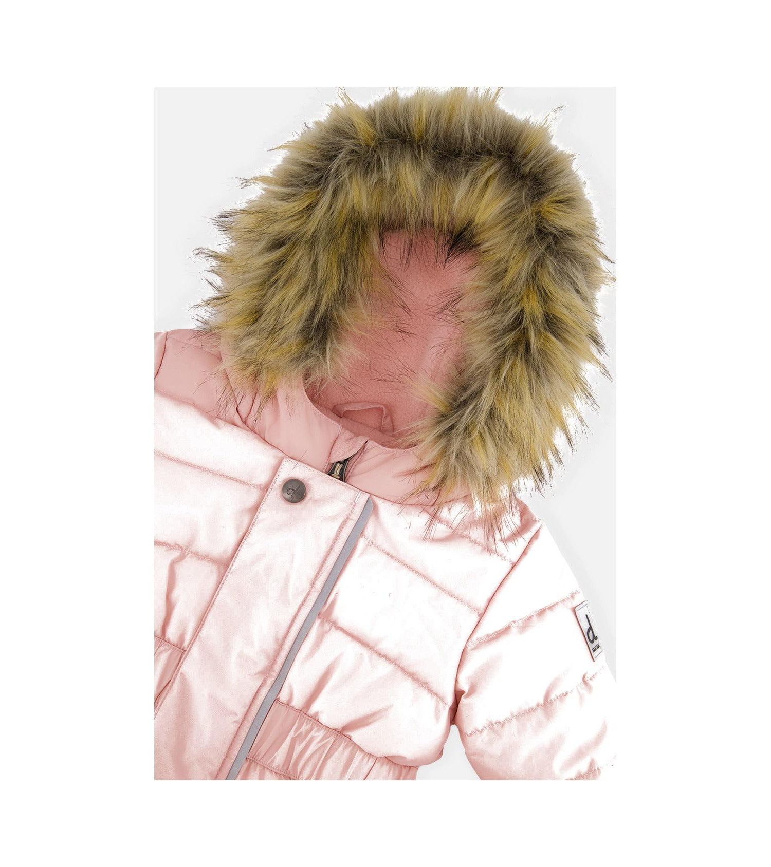 Baby Girl ( 6M to 24M ) Original One Piece Puffy Snowsuit with Removable Mittens and Boots Pale Dusty