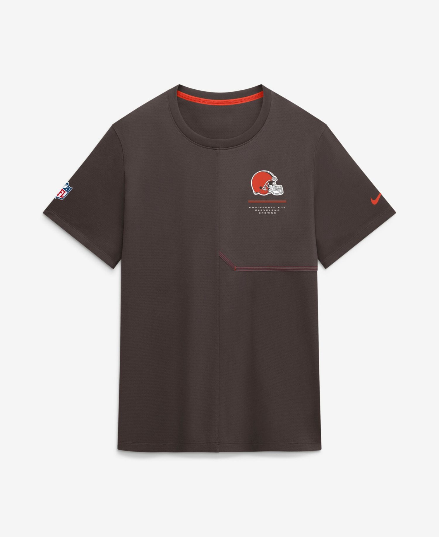 Men's Brown Cleveland Browns Sideline UV Dri-FIT Coaches Shirt