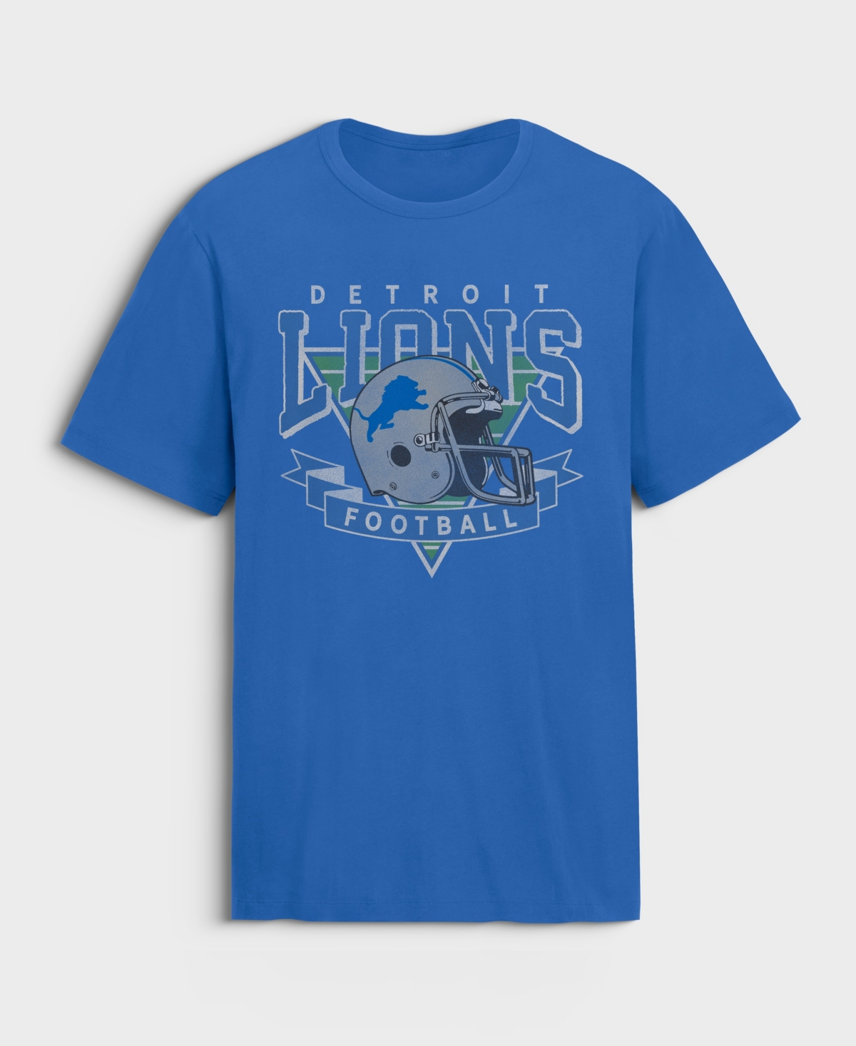 Fanatics Men's Detroit Lions Old Fashion Rushing Legacy Retro Graphic T-Shirt - Blue