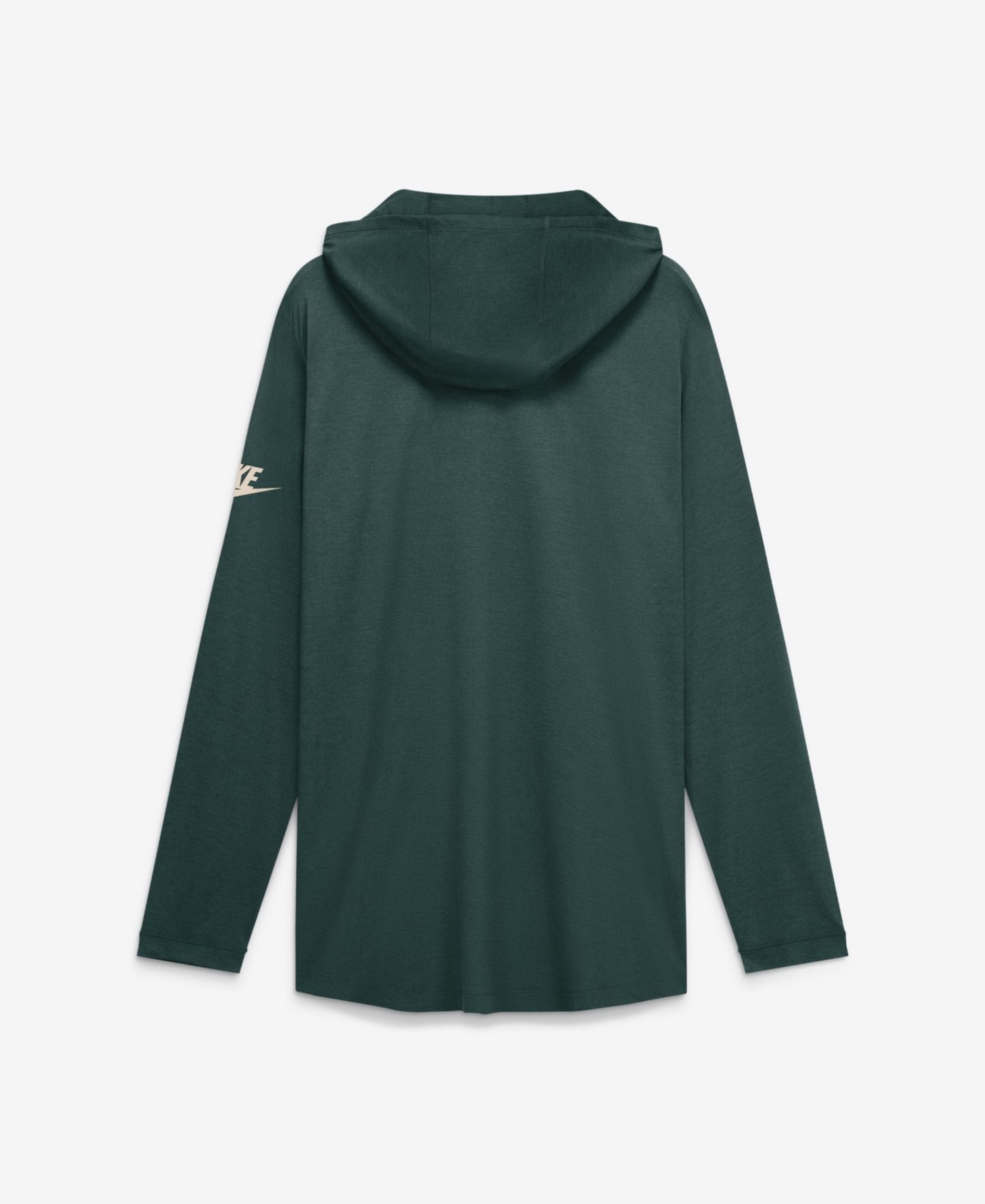 Мужская футболка Nike Green Michigan State Spartans Legacy Arch Tri-Blend Long Sleeve Hooded — фото 2