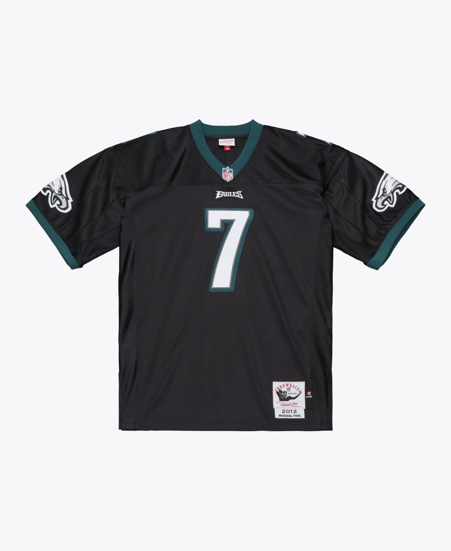 Men's Michael Vick Black Philadelphia Eagles 2012 Authentic Throwback Jersey