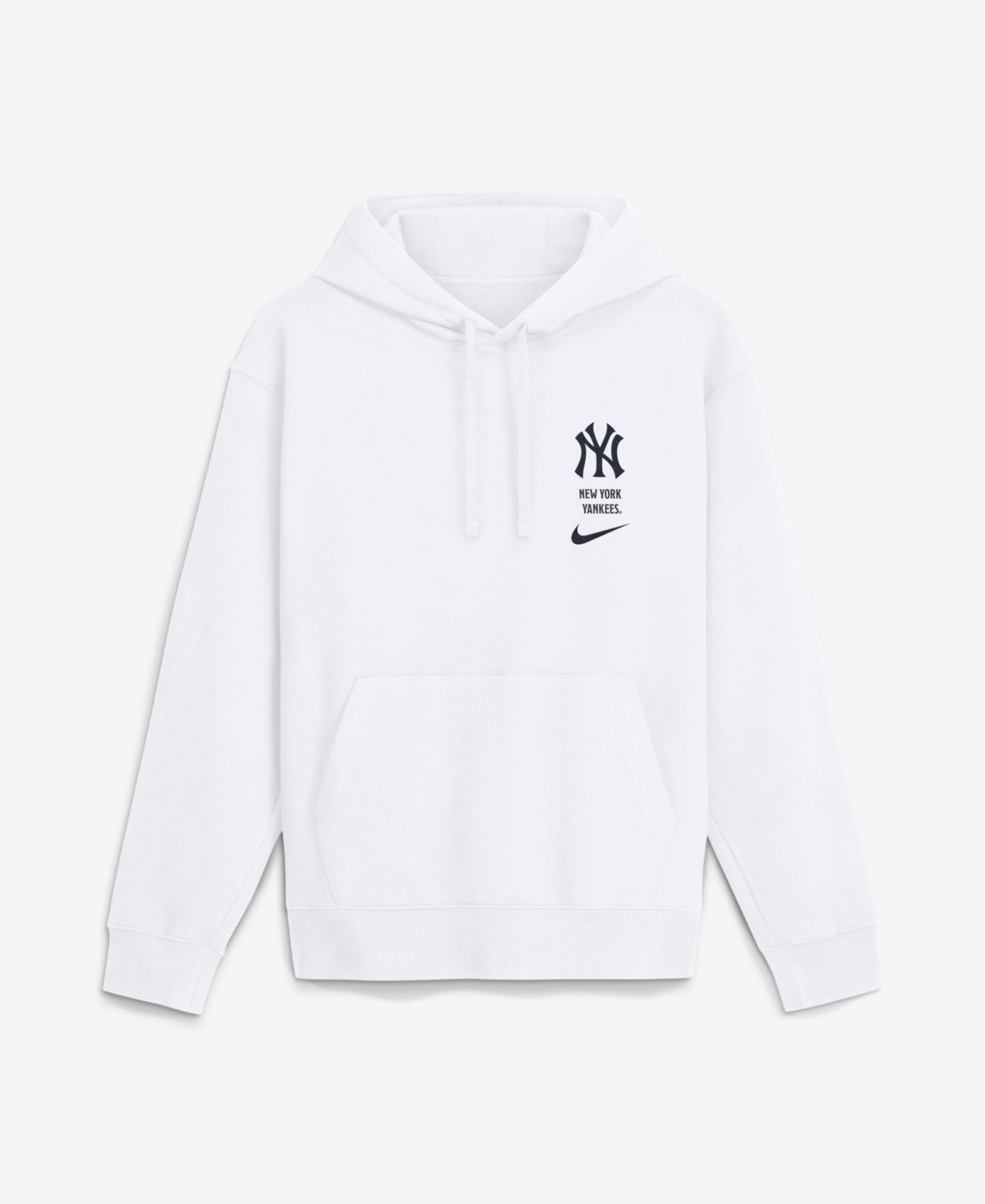 Men's White New York Yankees Minimal Club Fleece Hoodie