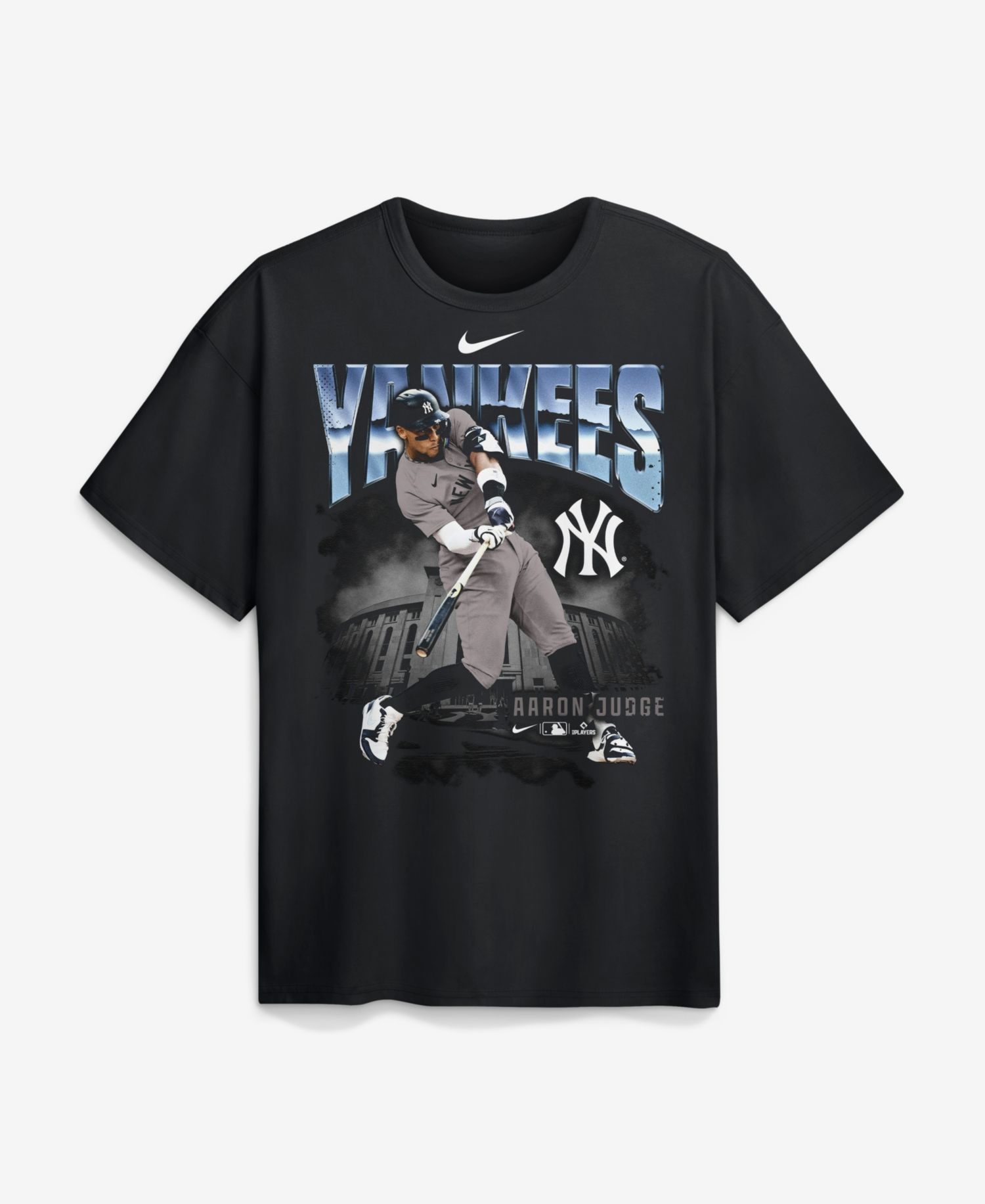 Men's Aaron Judge Black New York Yankees Enlarged Player Graphic Max90 Heavyweight T-Shirt