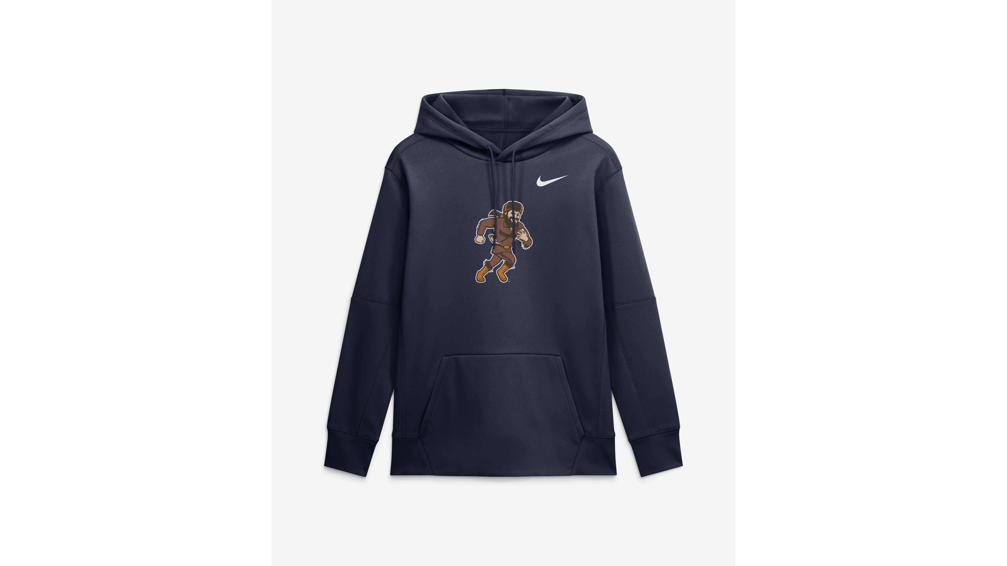Nike Men's West Virginia Mountaineers Rushing Mascot Therma-fit Hoodie