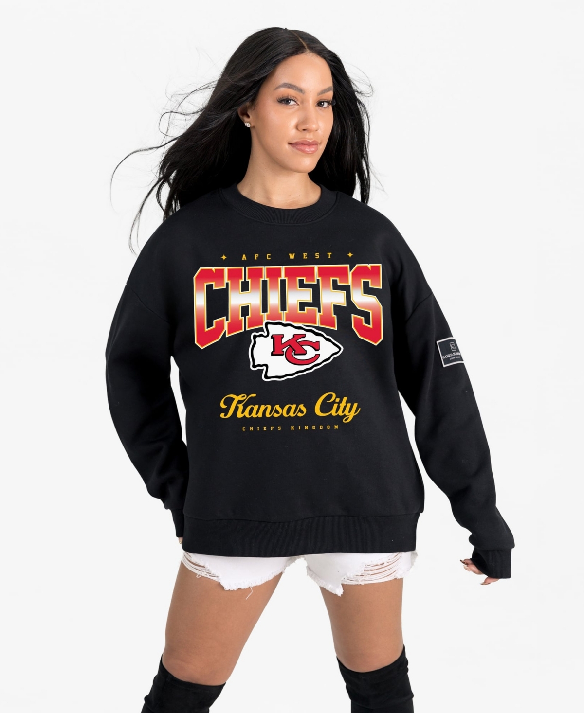 Gameday Couture Women's Kansas City Chiefs Powerhouse Play Fleece Relaxed Fit Sweatshirt