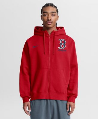 Men's Red Boston Red Sox Primetime Lockup Full-Zip Hoodie