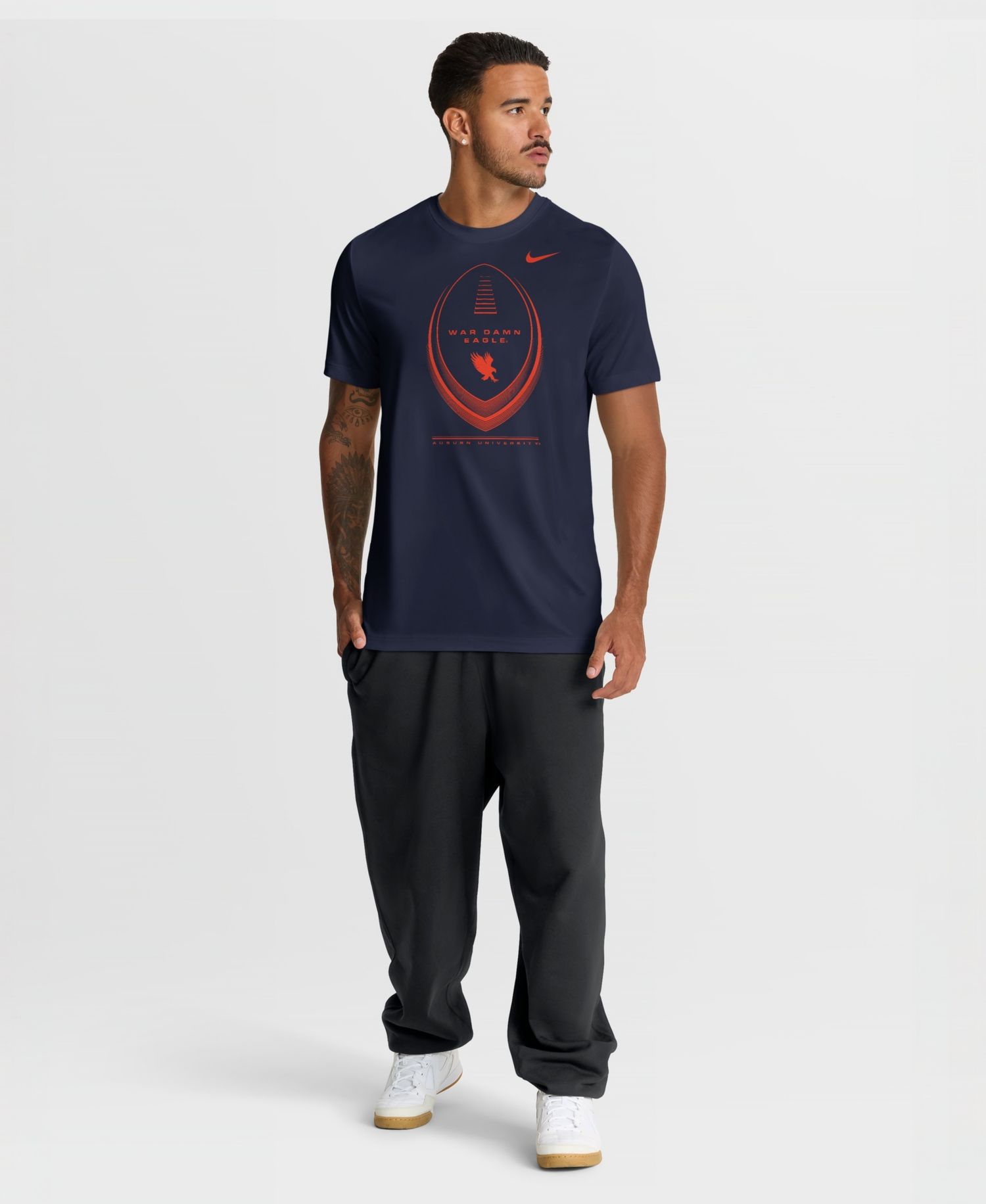 Men's Navy Auburn Tigers Primetime Legend Football Icon Dri-FIT T-Shirt