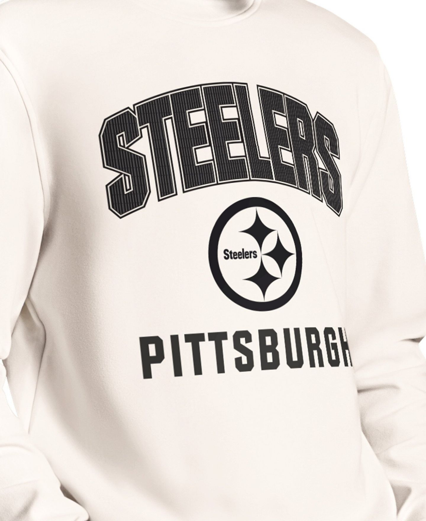 Мужской свитшот MSX by Michael Strahan Pittsburgh Steelers Finish Line, Cream — фото 4