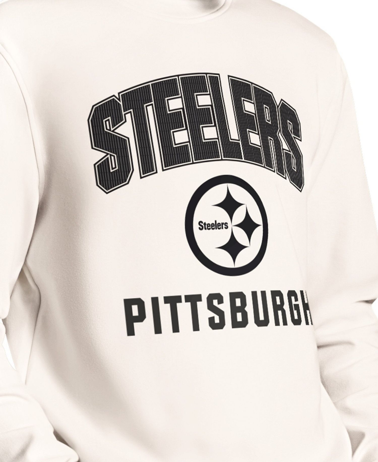 Men's Cream Pittsburgh Steelers Finish Line Tri-Blend Sweatshirt