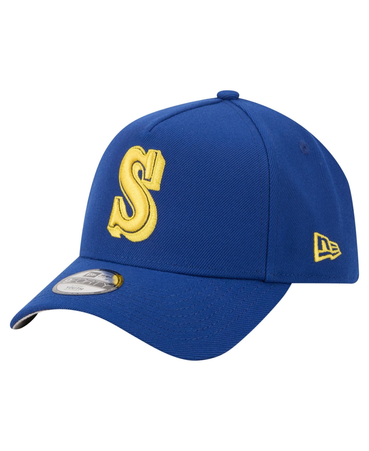 New Era Kids' Big Boys' And Girls' Seattle Mariners Cooperstown Logo 9forty A-frame Adjustable Hat In Royal