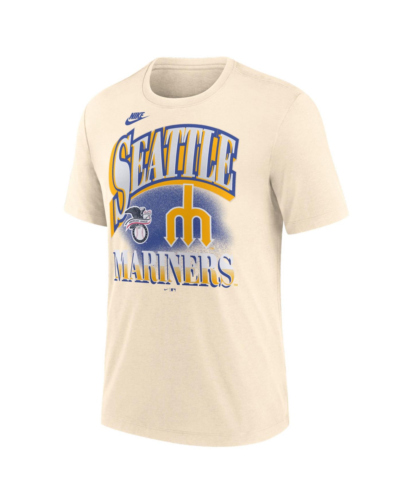 Мужская футболка Nike Natural Seattle Mariners Vintage Tri-Blend — фото 3