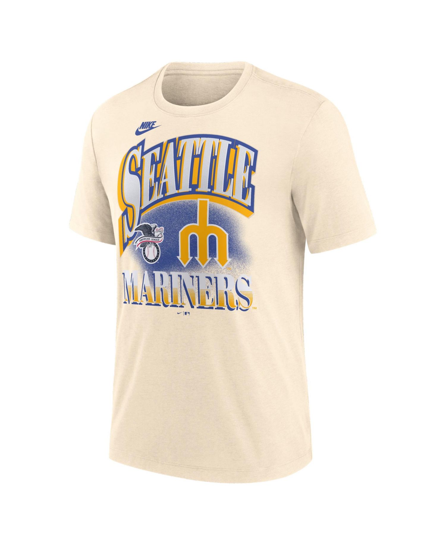Men's Natural Seattle Mariners Vintage Tri-Blend T-Shirt