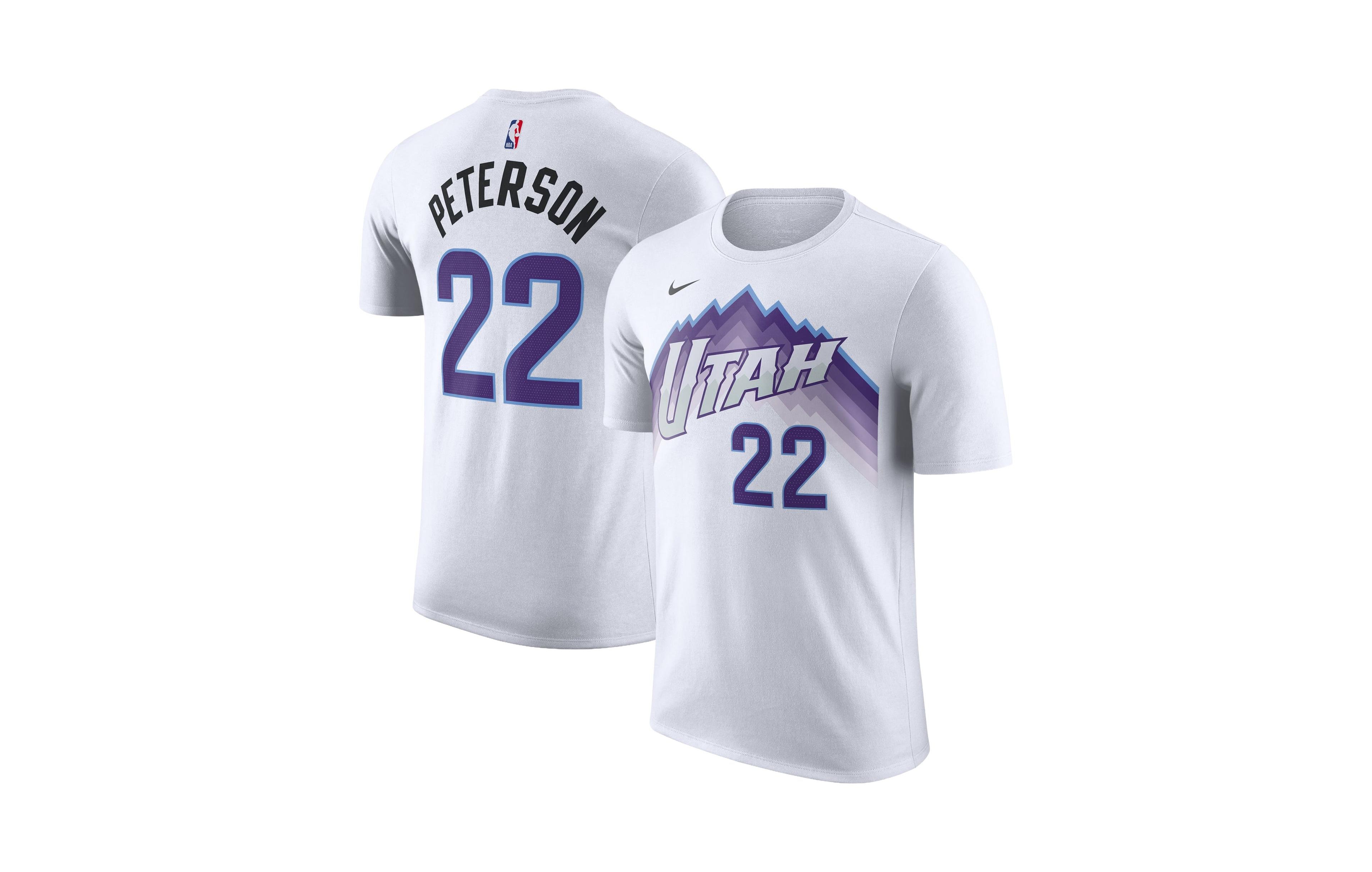 Nike Men's and Women's Utah Jazz Association Edition Darryn Peterson Name & Number T-Shirt