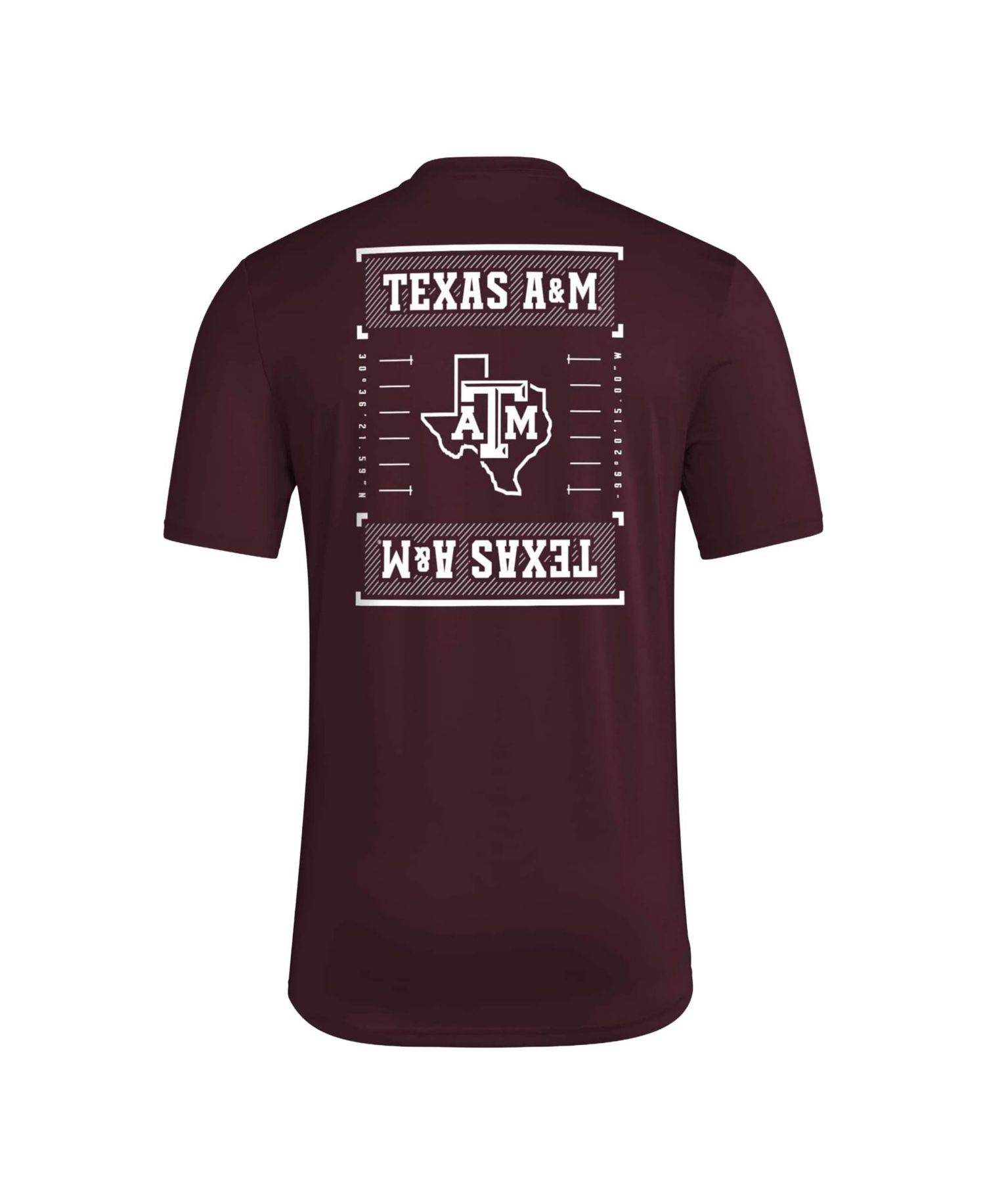 Men's Maroon Texas A&M Aggies Locker Football Icon AEROREADY Pre-Game T-Shirt