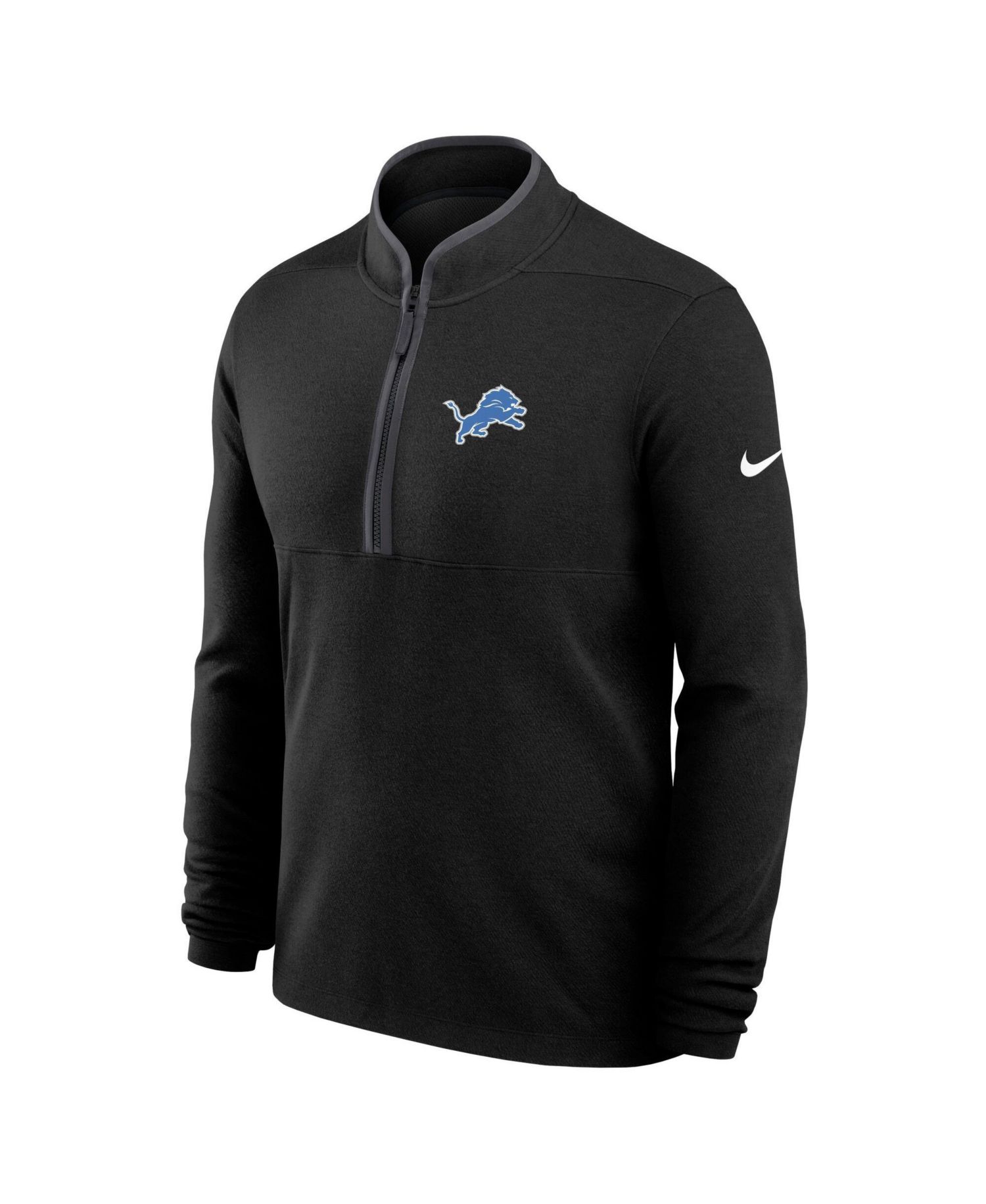 Men's Black Detroit Lions Primetime Victory Dri-FIT Half-Zip Pullover