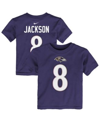 Toddler Lamar Jackson Purple Baltimore Ravens Name & Number T-Shirt