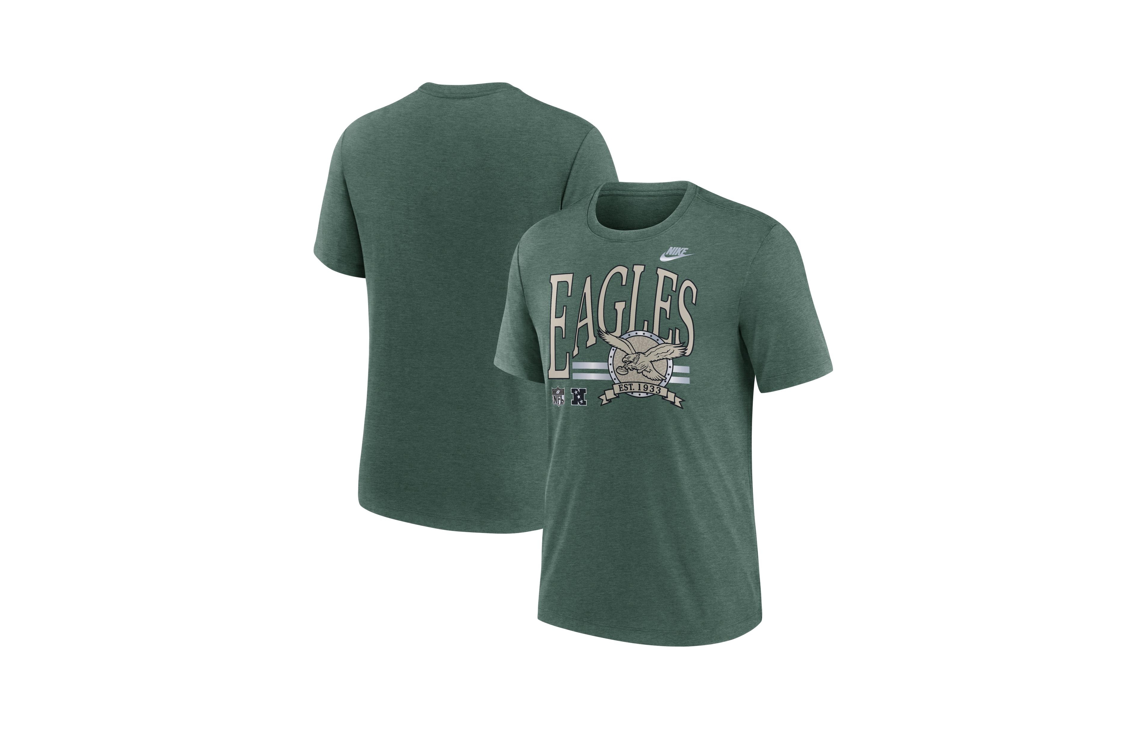Nike Men's Philadelphia Eagles Rewind Tri-Blend T-Shirt