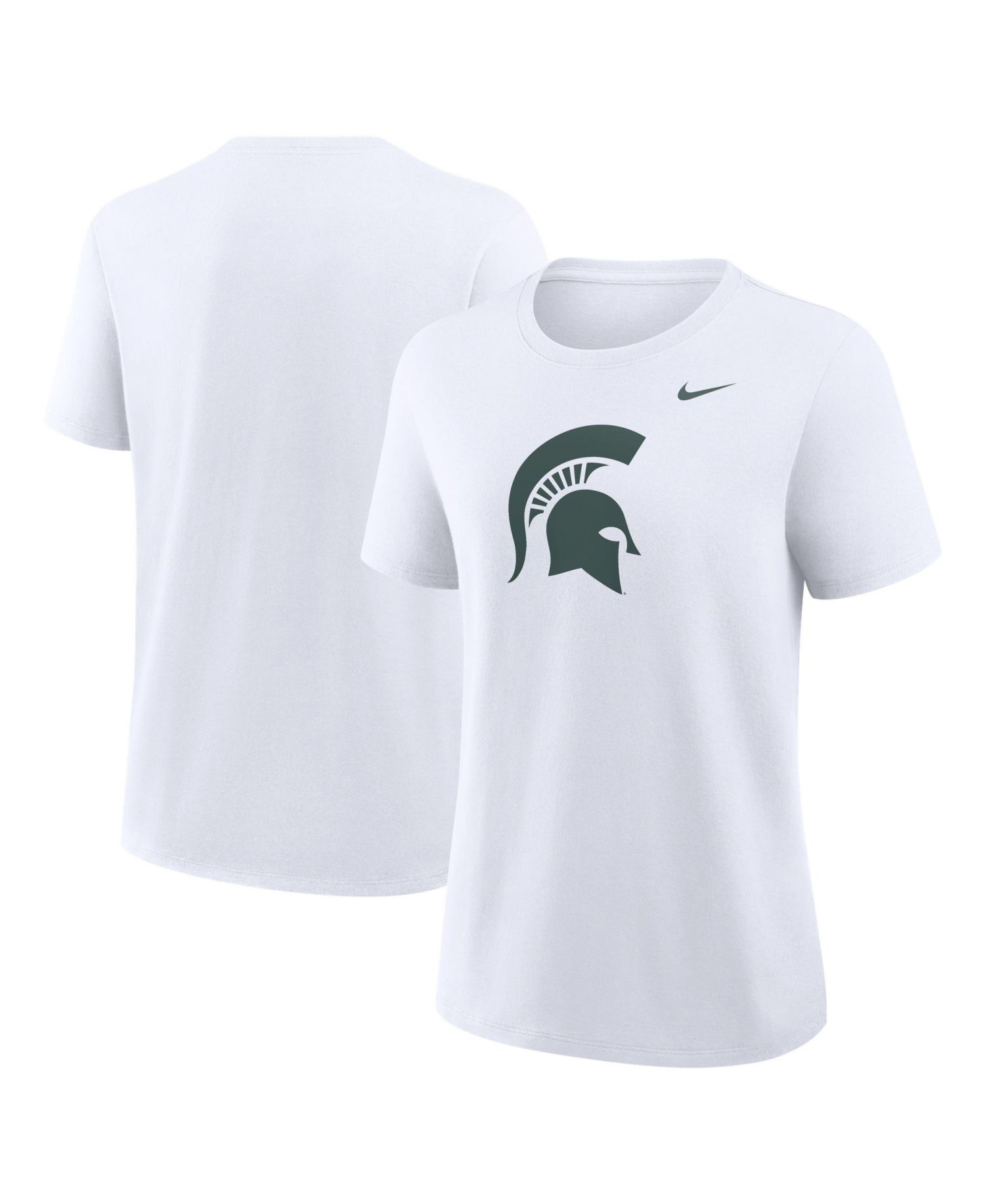 Women's White Michigan State Spartans Primary Logo T-Shirt