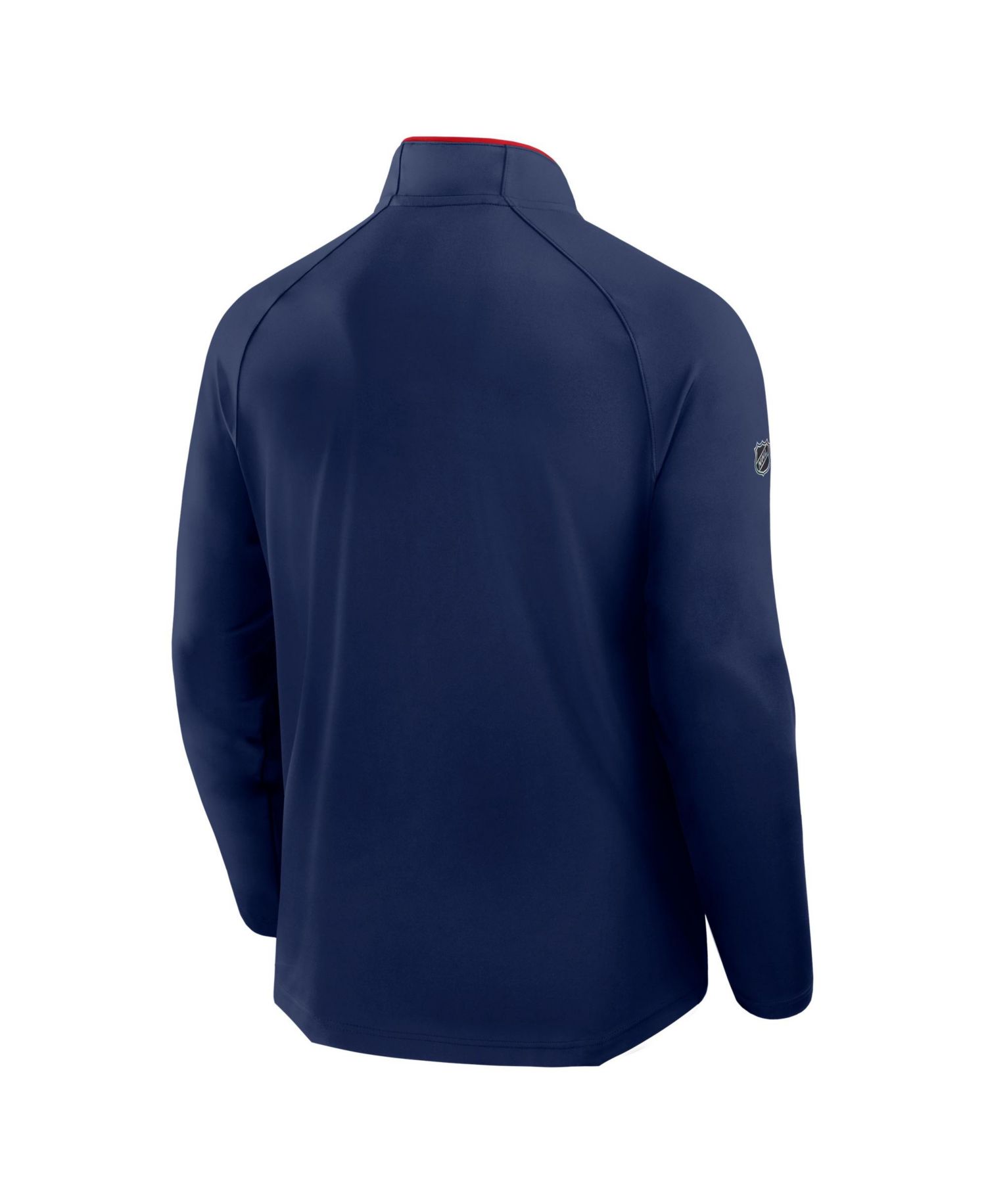 Men's Navy New York Rangers Authentic Pro Rink Raglan Lightweight Quarter-Zip Pullover