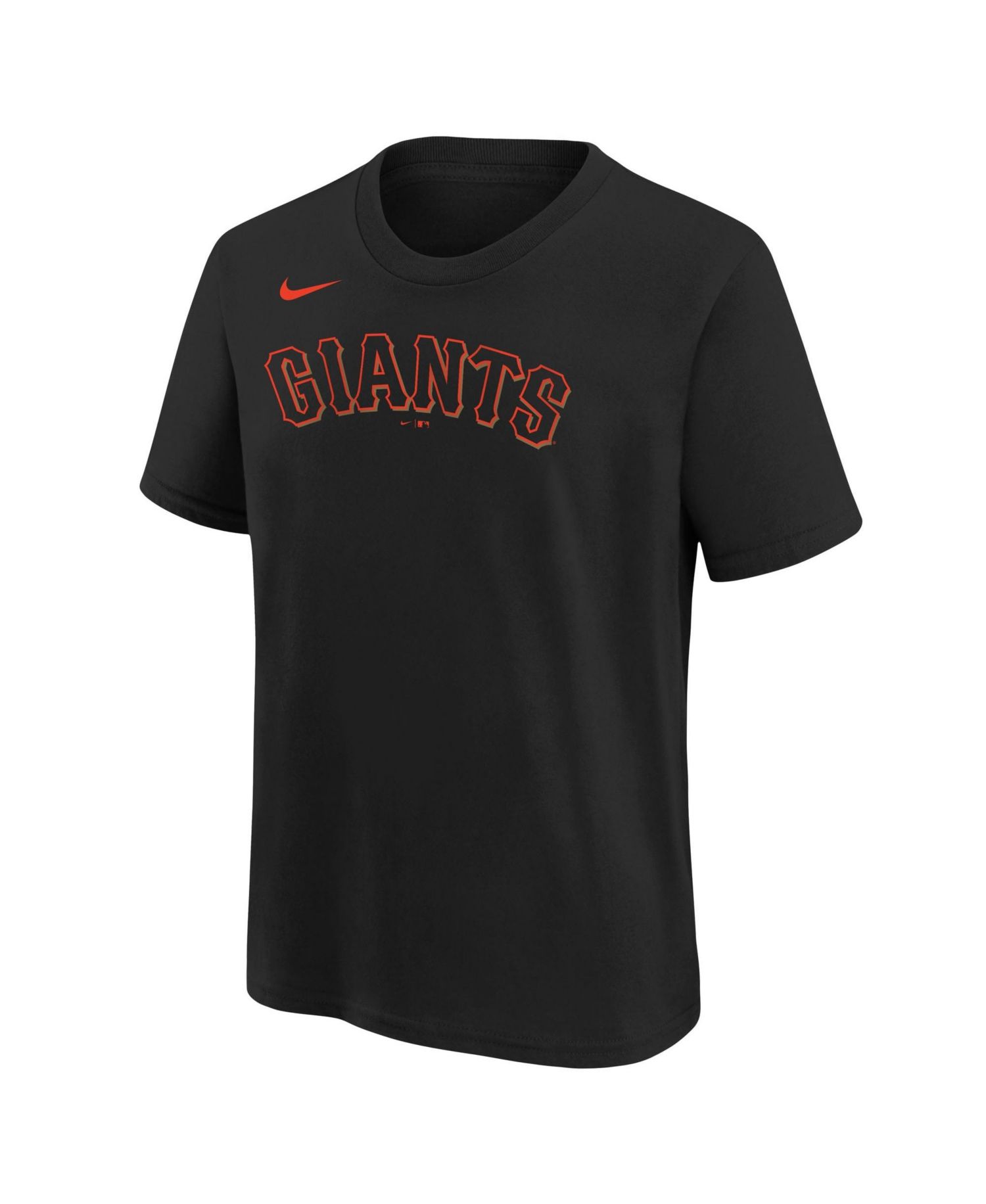 Big Boys and Girls Black San Francisco Giants Wordmark T-Shirt