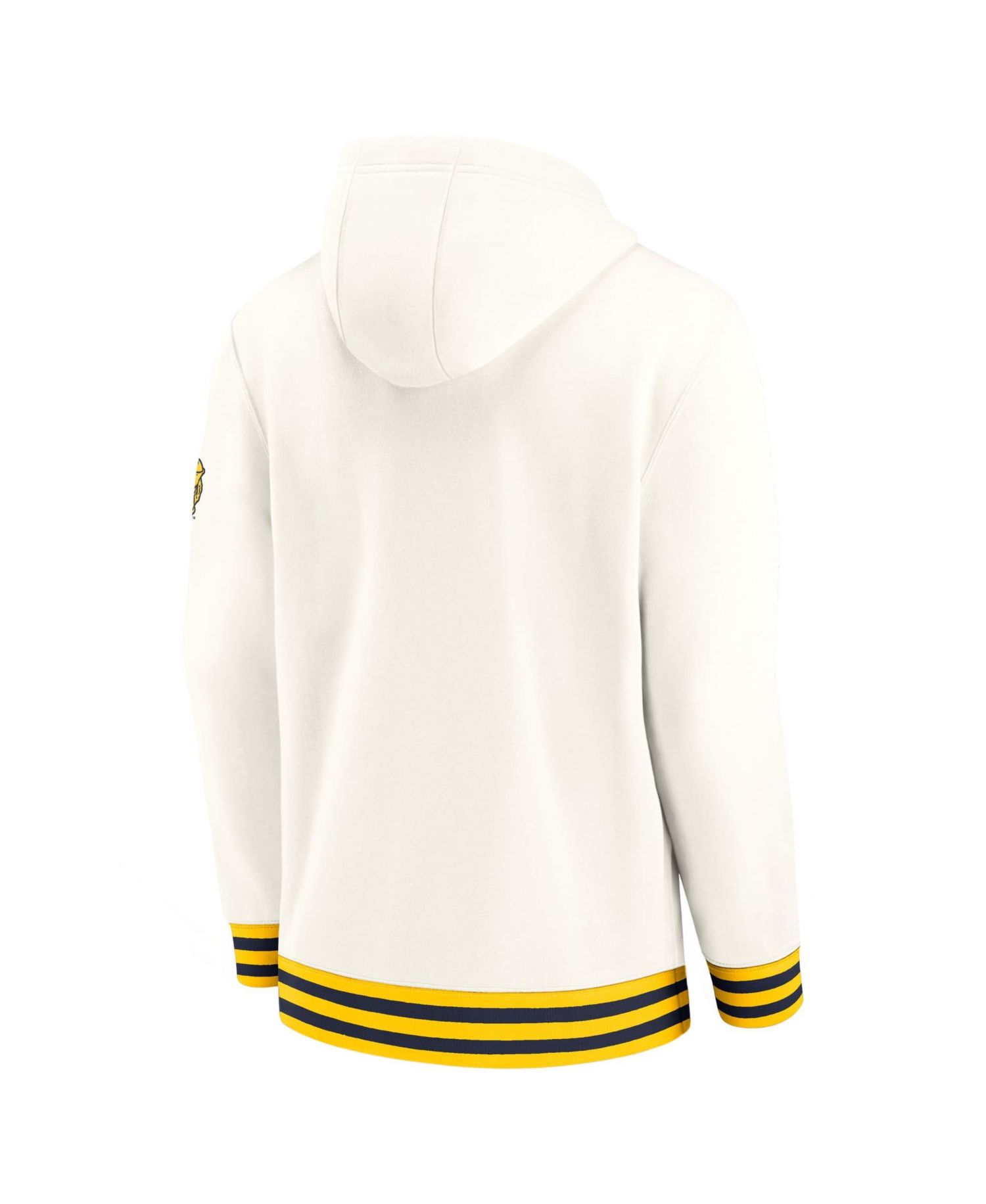 Men's Cream Michigan Wolverines Legacy Retro Pullover Hoodie