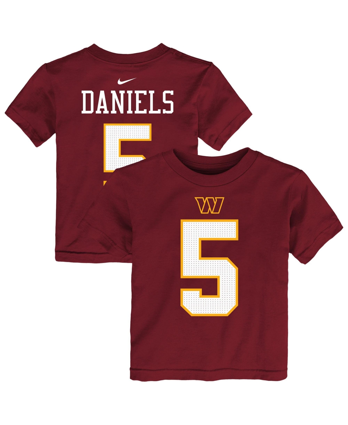 Nike Toddler Boys' 2T-5T Washington Commanders Jayden Daniels Name & Number Crewneck T-Shirt