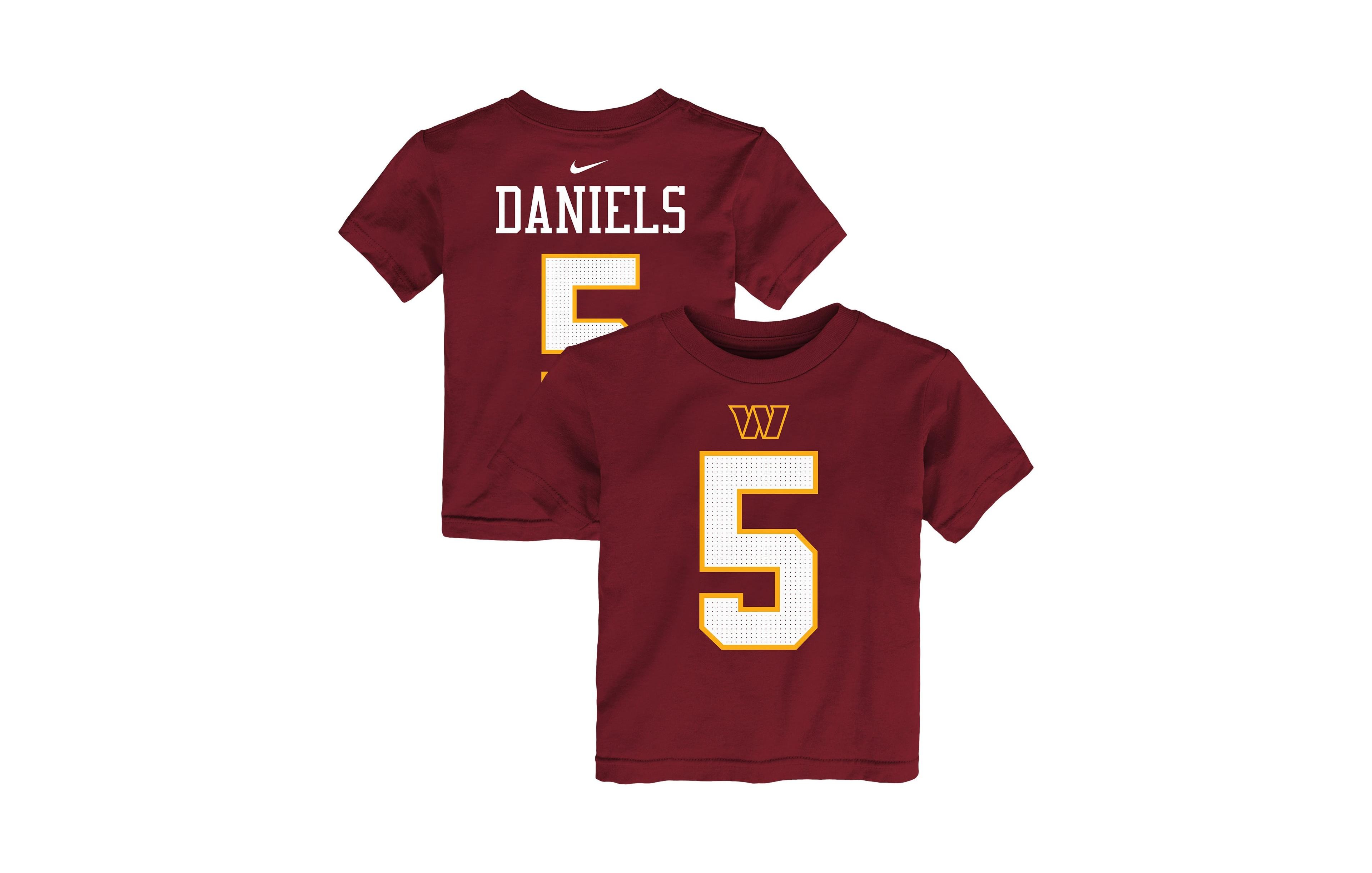 Nike Toddler Boys' 2T-5T Washington Commanders Jayden Daniels Name & Number Crewneck T-Shirt