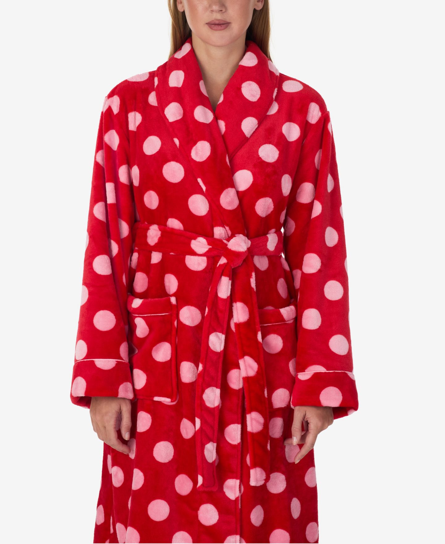 Халат Chenille, длинный рукав, с запахом — Kate Spade New York, цвет: Красный — фото 3
