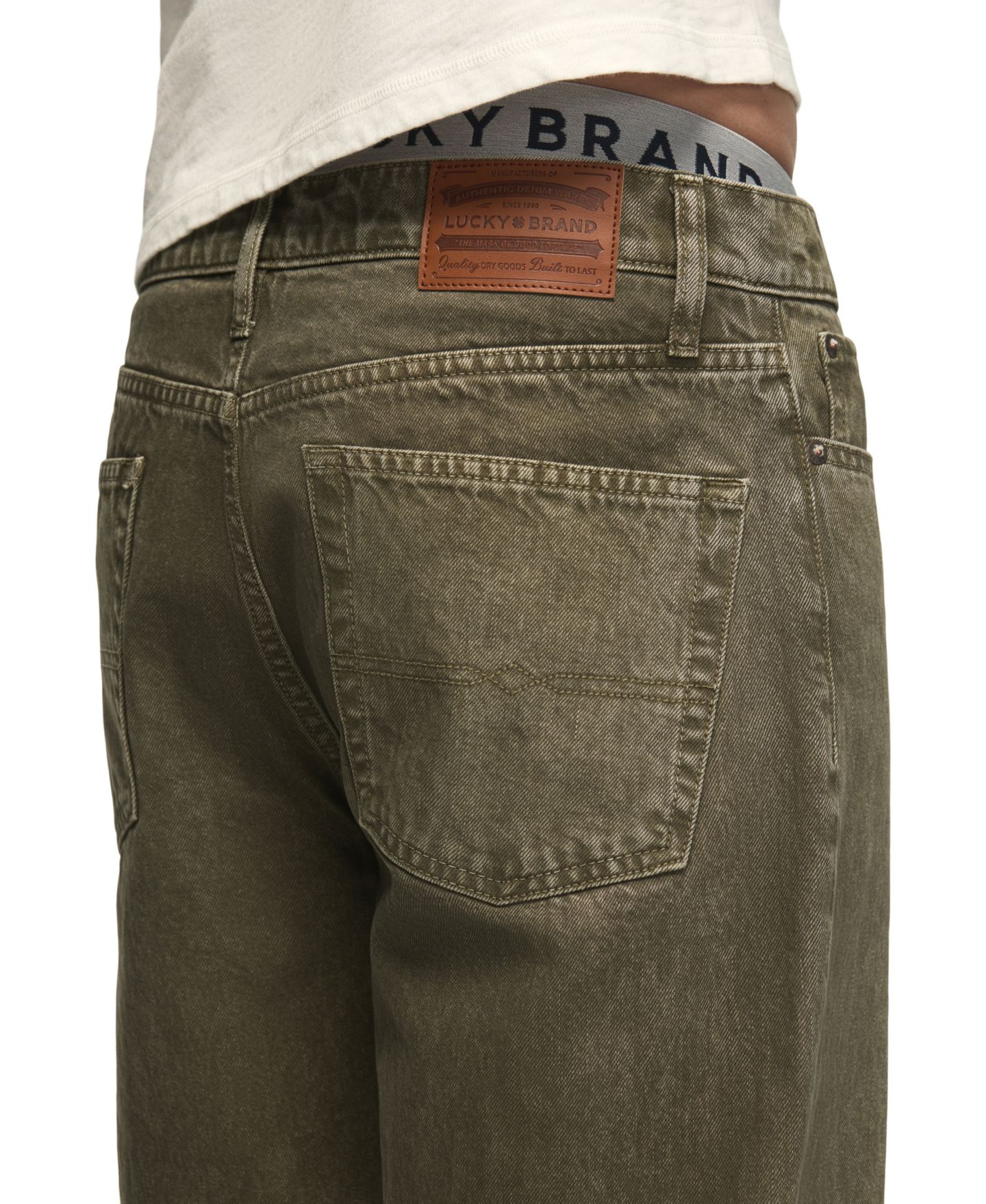 Мужские джинсы Lucky Brand 181 Relaxed-Fit Straight Mid-Rise, цвет: Шалфейный — фото 5