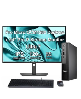 Pro Slim Plus QBS1250 Desktop (Ultra 7-265, 32GB, Intel Graphics, Win 11 Pro) With 24" monitor,1 Pack