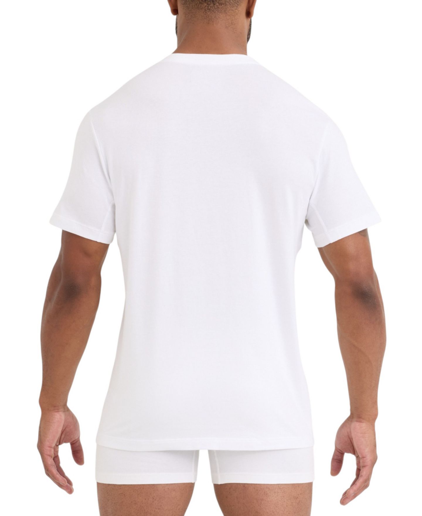 Мужские топы SAXX DropTemp V-Neck Undershirts, 2-Pack, цвет: Белый — фото 3
