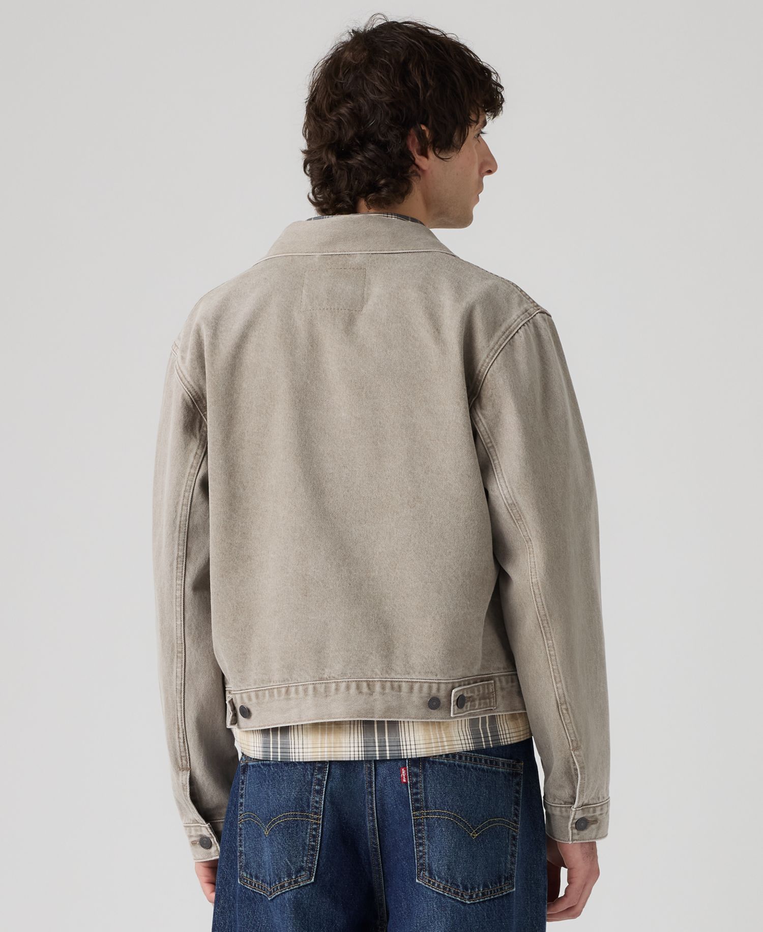 Men's Embarcadero Station Denim Cropped Trucker Jacket